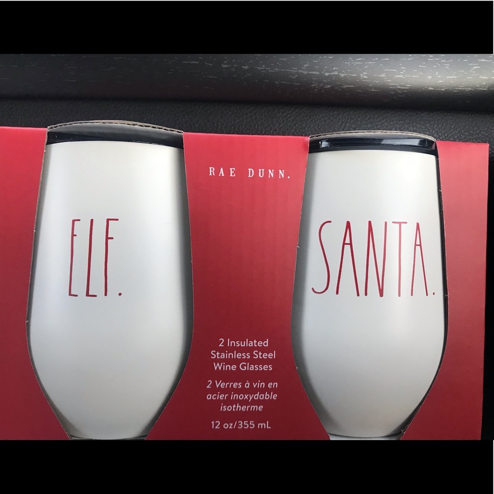Rae Dunn Christmas wine travel tumblers